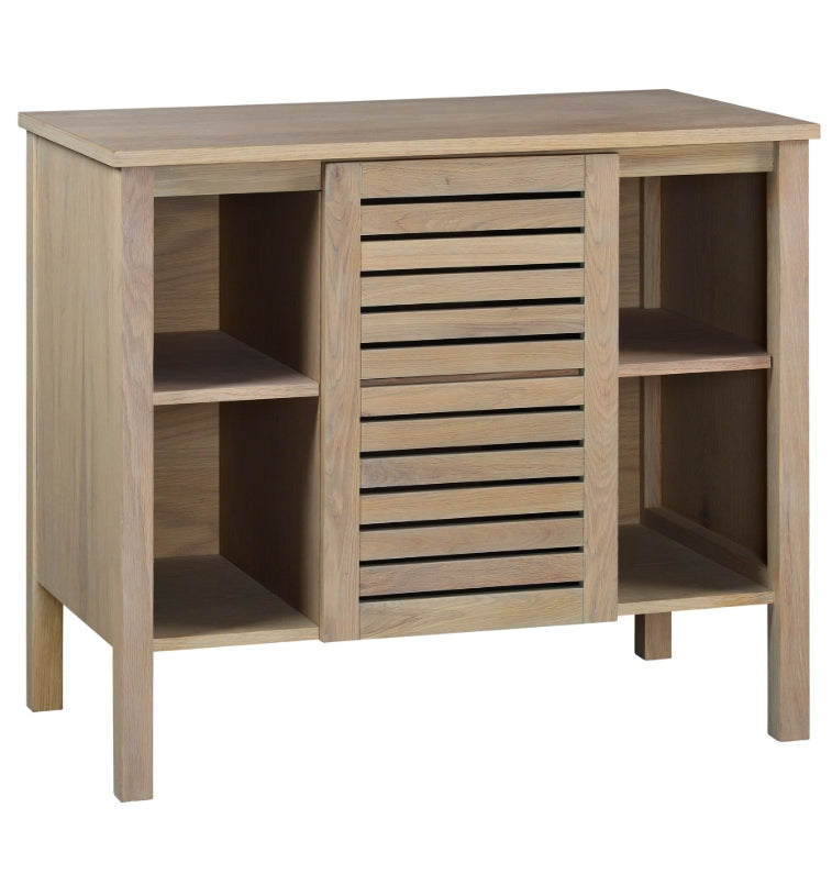 Meuble sous-vasque simple vasque 2p l.90 x H.78 x P.50 cm plaqué chêne