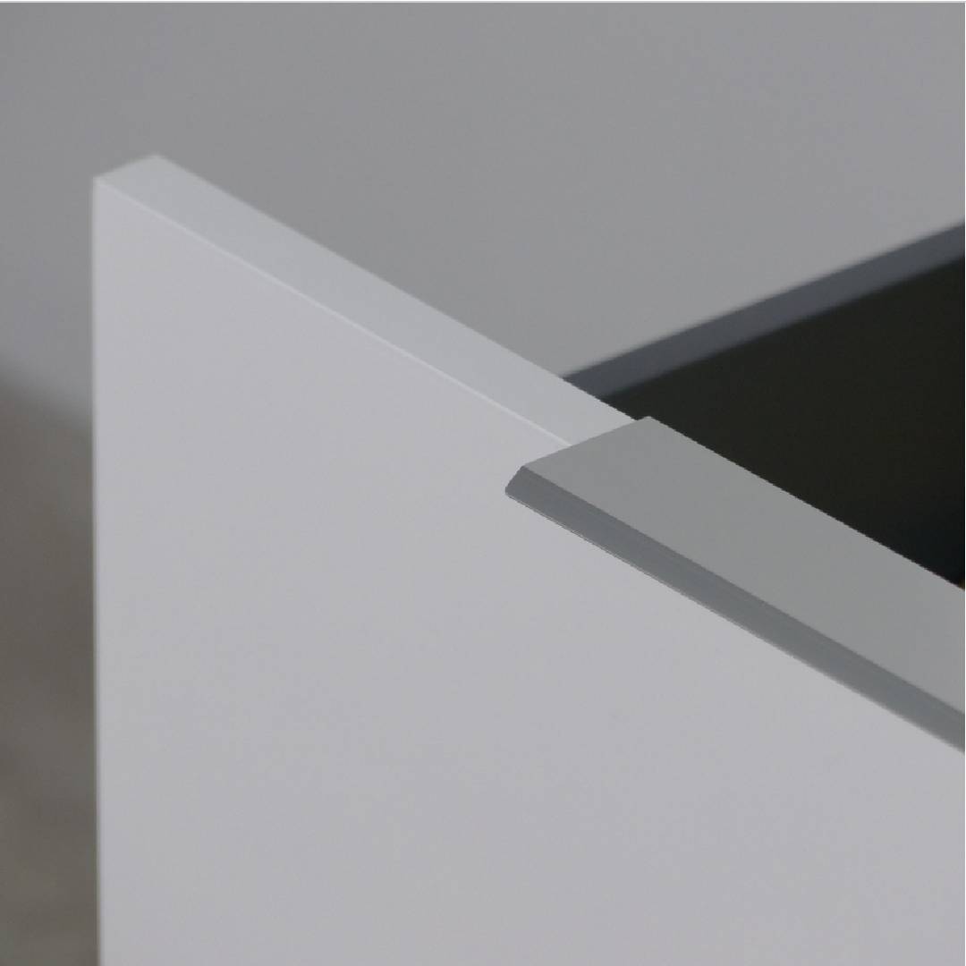 Meuble sous-vasque 3 tiroir L60 x H.79.2 x P.45 cm blanc brillant Essent