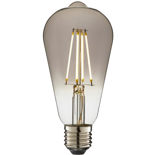 Ampoule LED vintage effet filament, forme globe, culot E14, 350Lm = 30W, lumière chaude, idéale pour décoration intérieure, marque LUMINOVA LEXMAN