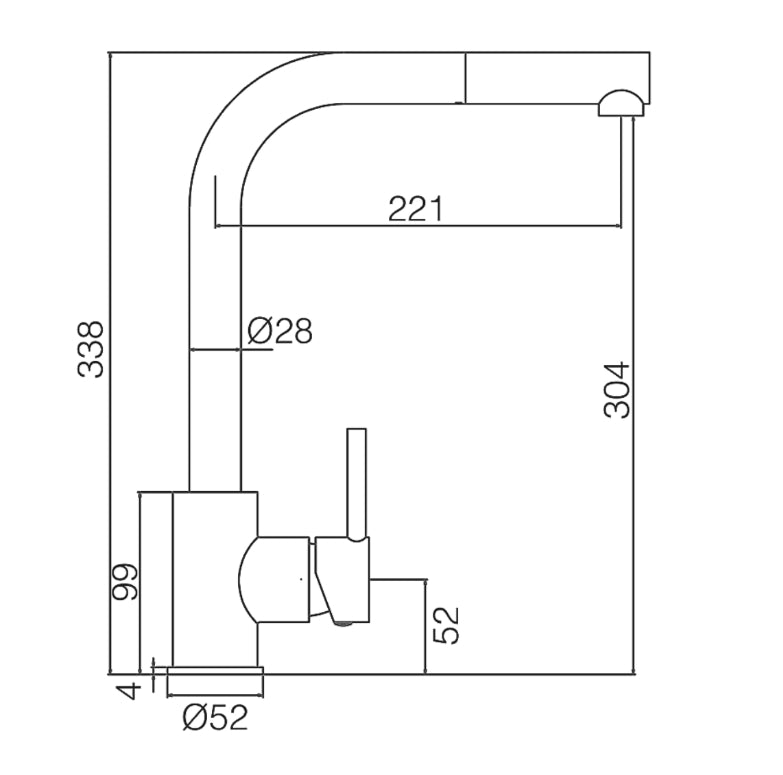 Robinet mitigeur de cuisine design avec douchette extractible, finition or brossé, bec pivotant à 180°, installation facile, style moderne et épuré, modèle MALTA by SANIZÉO.