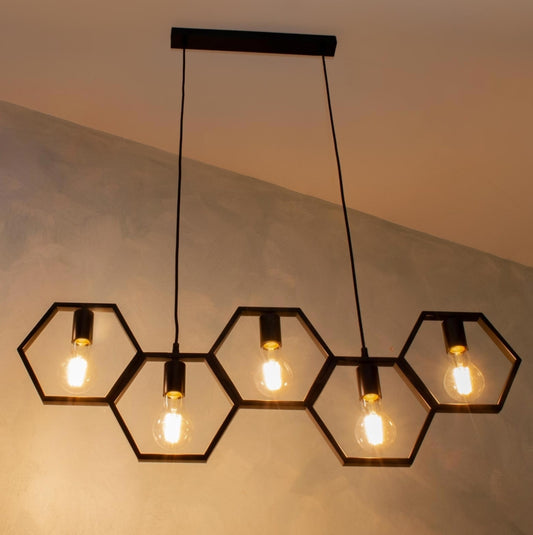 lampe de plafond à suspension design triangulaire LED E27, style moderne et épuré, idéale pour salon ou bureau, 230V.