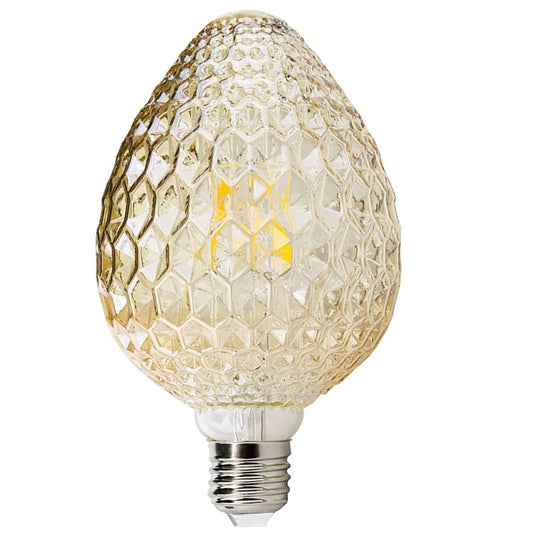 Ampoule décorative en verre à LED en forme de pomme de pin 4W E27 2500K rendement 35W lumière ambrée lampe vintage pub tavernes